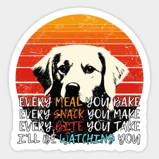 Funny labrador golden retriever lover every snack you bake Sticker